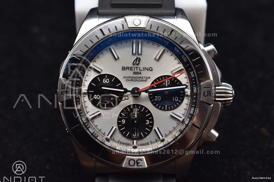 L-Silver BLS A 433 Navitimer 43mm Blk Best LE SS B01 Seasonal Version Chrono 1:1 0808